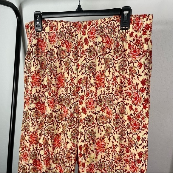 JOIE Floral Scroll Print Wide Leg Pants - Picture 7 of 7